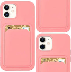 Hurtel Card Wallet Silicone Pink (Galaxy A42)