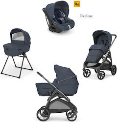 Inglesina Aptica Quattro Darwin Infant Recline Adjustable 3 in 1 Baby Stroller Suitable for Newborn Resort Blue/Palladio Black 12.7kg
