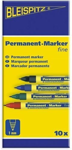 Bleispitz Markere Permanente 1mm NEGRU 10buc