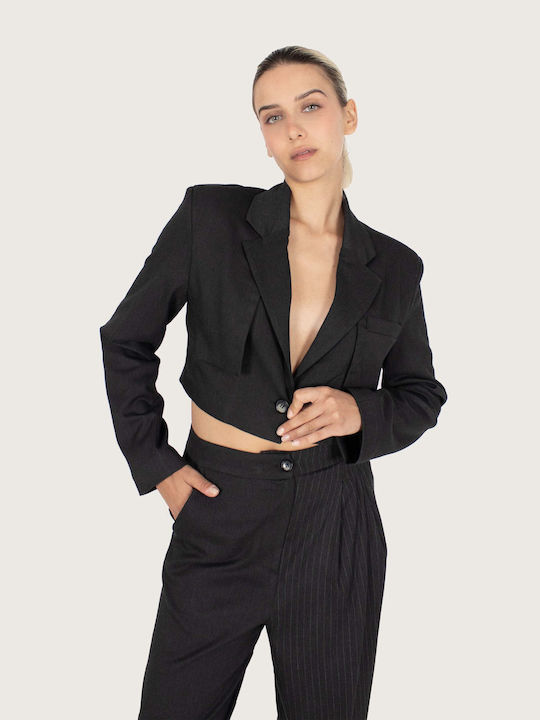 Innocent Kurz Damen Blazer Γκρι