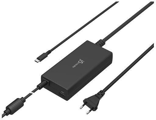 J5create USB-C Universal Φορτιστής Laptop 100W 5V 1.5A με Αποσπώμενο Καλώδιο Τροφοδοσίας