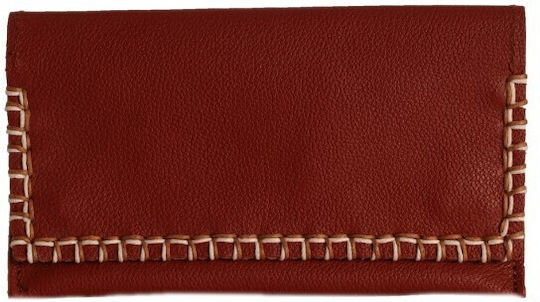 3 Cats Leather Tobacco Pouch With Magnetic Clasp 16x9cm Brown
