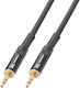 Power Dynamics Καλώδιο Ήχου 3.5mm male - 3.5mm male Μαύρο 3m με Επίχρυσους Ακροδέκτες CX88-3