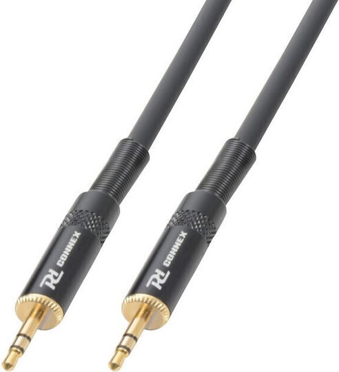 Power Dynamics Καλώδιο Ήχου 3.5mm male - 3.5mm male Μαύρο 3m με Επίχρυσους Ακροδέκτες CX88-3