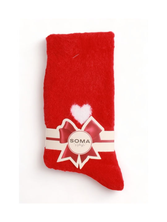 Soma Socks Γυναικείες Κάλτσες Κόκκινο
