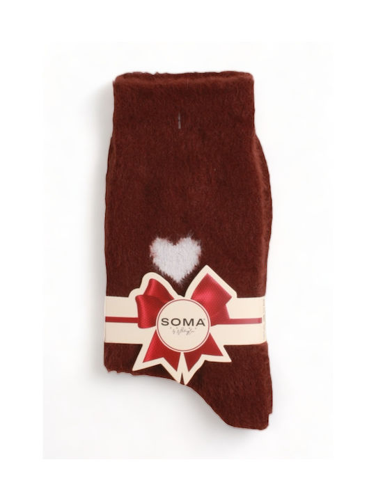 Soma Socks Γυναικείες Κάλτσες Καφέ