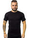 03-1012 Tricou de Corp pentru Bărbați Mâneca Scurtă Negru