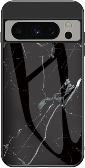Σχέδιο Marble Back Cover Tempered Glass Μαύρο (Google Pixel 8 Pro)