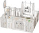 Fun Baby Fence Κούνια with Basket 179x143cm. for 1+ Years Gray