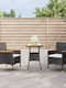 vidaXL Garden & Outdoor Furniture Sets Living Room Set Pieces Black with Pillows