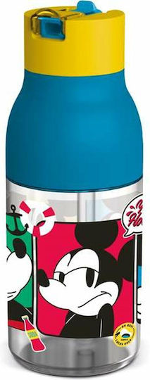 Mickey Mouse Clubhouse Παιδικό Παγούρι Mickey Πλαστικό με Καλαμάκι 420ml