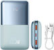 Baseus Bipow Pro Power Bank 20000mAh 22.5W cu 2 Porturi USB-A și Port USB-C Livrarea energiei Albastru