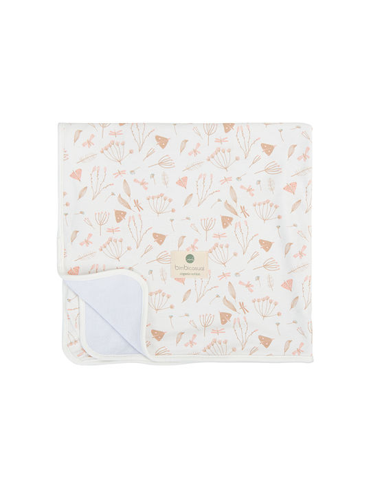 Bimbidreams Cottage Baby Swaddle Blanket Ecru/Pink 75x75cm