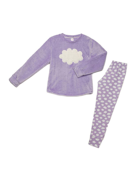 Minerva Kinder Schlafanzug Winterlich Fleece La...