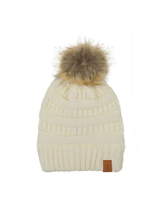 Stamion Kids Beanie Knitted White