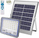 Jortan Waterproof Solar LED Flood Light 100W Cold White 6500K with Photocell and Remote Control IP66