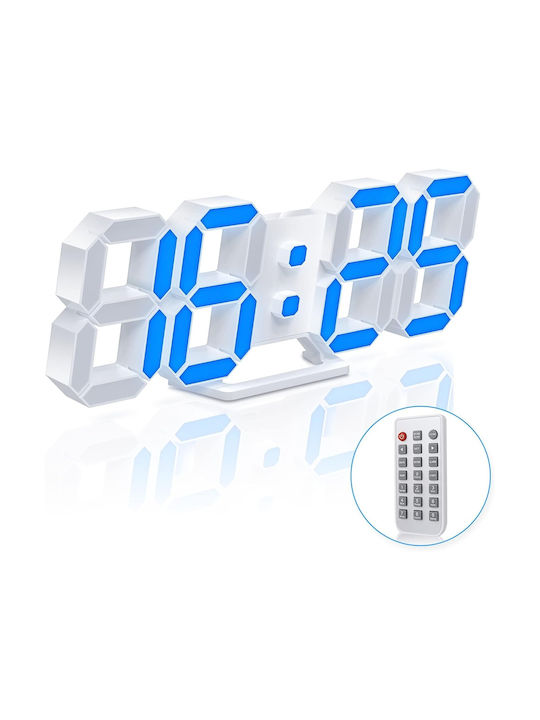 EDUP 3D Wall Clock Digital Plastic White