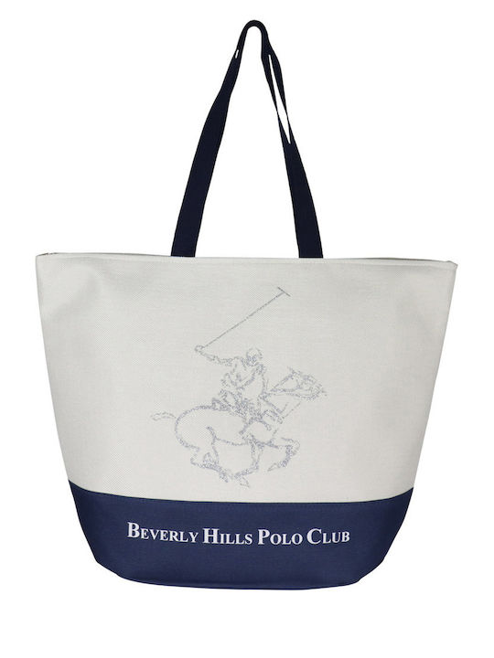 Beverly Hills Polo Club Fabric Beach Bag Beige