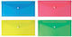Διάφανο Φάκελος Διαφανής με Κουμπί για Χαρτί A4 (Διάφορα Χρώματα)
