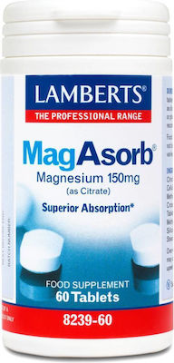 Lamberts MagAsorb 150mg 60 ταμπλέτες