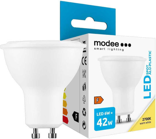 Modee Lighting LED Bulb 6W for Socket GU10 Warm White 550lm