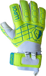 Mănuși De Portar Lupos Lime Pentru Antrenament Latex Moale German Flat Cut Galben/Albastru