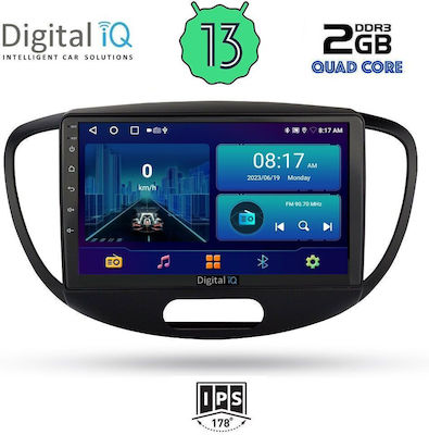 Digital IQ Car-Audiosystem für Hyundai i10 2008-2013 (Bluetooth/USB/AUX/WiFi/GPS/Android-Auto) mit Touchscreen 9"