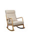 Organic Schaukelstuhl Beige 65x101x99cm
