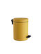 Pam & Co Metalic Perie pentru coșul de gunoi pentru baie Închidere lentă 8lt Galben