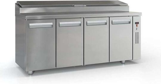 Inox Dobros Commercial Salad Refrigerator with 3 Doors L195xD70xH87cm
