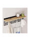 Megapap Wall Hanger Novo Metal 7 Hooks Black 80x20x12.2cm