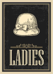 Fritzyart WC Sign "Ladies" 30x21cm 50400