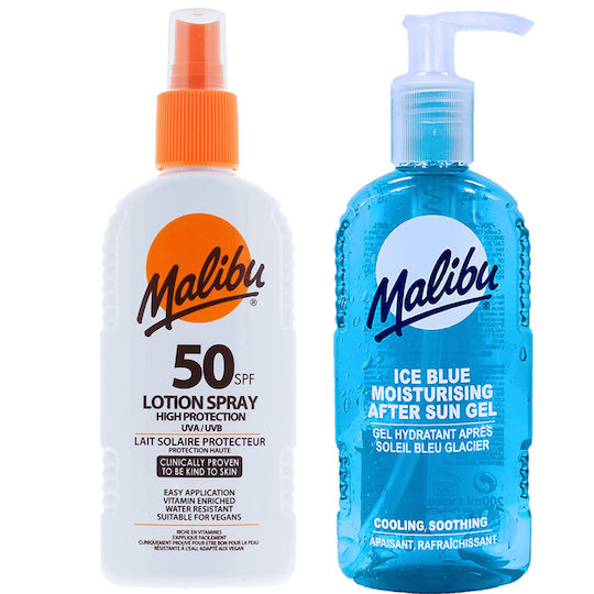 Malibu Αντηλιακή Λοσιόν Σώματος SPF50 σε Spray 200ml