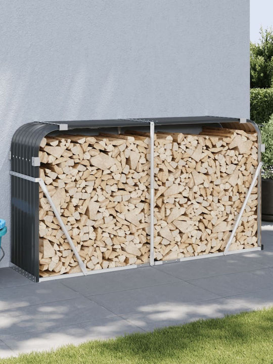 vidaXL Μεταλλικό Ράφι Αποθήκευσης Ξύλων 180x45x...