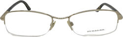 Burberry Damen Metallisches Brillengestell Gold...