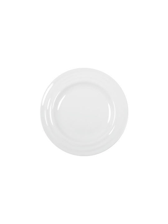 e-exoplismos Series Agma Costaverde Plate Shallow made of Porcelain White with Diameter 27cm 12pcs