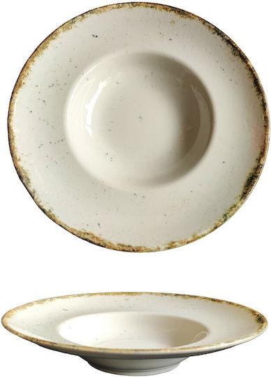 ΑΡULUM Porcelain Pasta Serving Plate White with Diameter 27cm