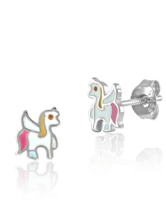 Bijou Box Cercei pentru copii Studs Unicorni din Argint