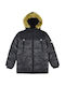 Kids' Casual Jacket with Lining & Hood Black