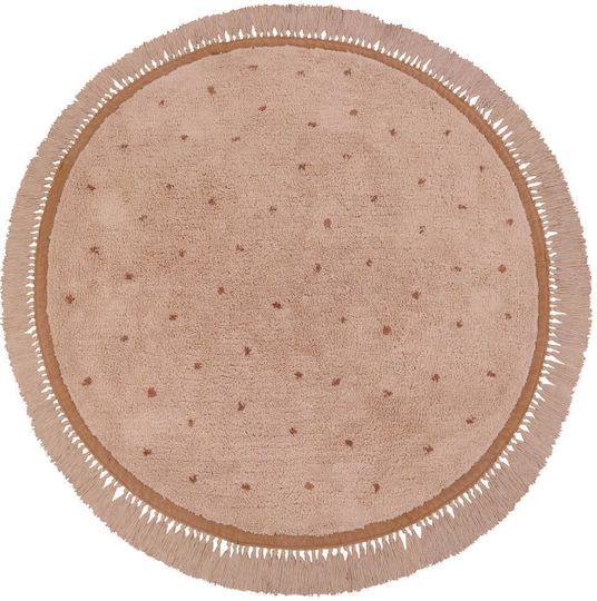 Tapis Petit Juul Детско килимче Dot Pink Кръгло с диаметър 130см