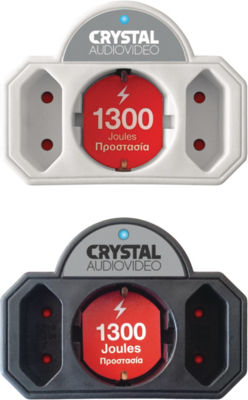 Crystal Audio Захранваща лента Безопасност 3 Позиции Черен