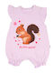Baby Mii Set Babystrampler Kurzärmelig Lilac