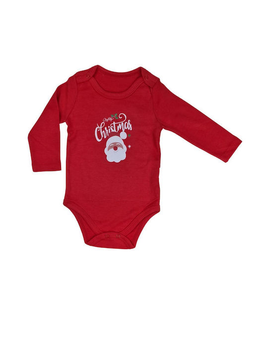 beBio Baby Bodysuit Set Long-Sleeved RED