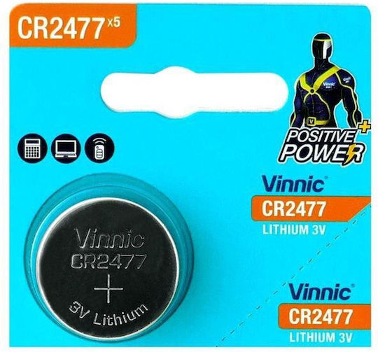 Vinnic Lithium Watch Battery CR2477 3V 1pcs