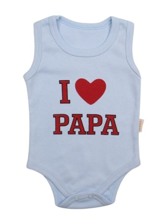beBio I Love Papa Κορμάκι Γαλάζιο