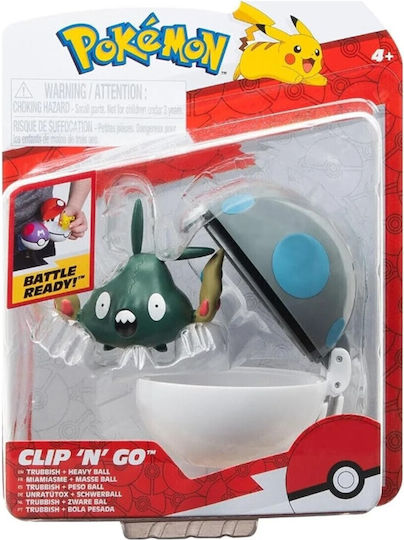 Jazwares Clip 'N' Go Pokemon Trubbish Heavy Ball για 4+ Ετών 9εκ.