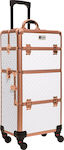 Μακιγιάζ Metalic Geantă cosmetică Cu roți Alb Înălțime: 73 cm x Lățime: 37 cm x Adâncime: 23 cm
