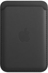 Apple Leather Wallet MagSafe Card Case in Black color