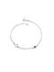 Kids White Gold Bracelet 9K with Heart for Girl