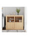 Rectangular Side Table Wooden Beige 2 Pieces W37xD41xH67 cm